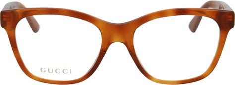 prezzo gucci 0421o|Gucci GG 0421O 004 Light Havana Plastic Square Eyeglasses .